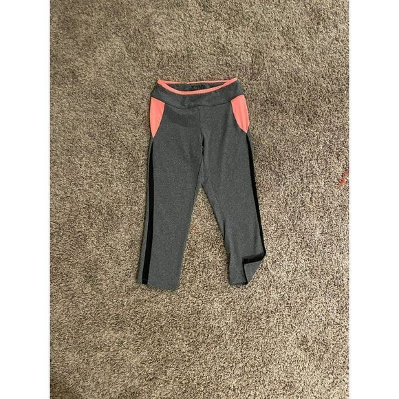 Workout Women's Grey Yoga Athletic Stretch Leggings & exercise tights Size small - Picture 2 of 11
